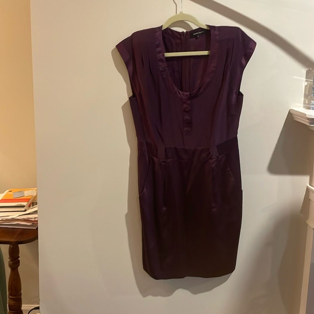 Wine silk dress